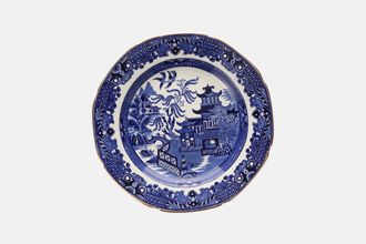 Burleigh Willow - Blue Tea / Side Plate With gold edge 7"