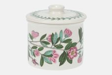 Portmeirion Botanic Garden - Older Backstamps Sugar Bowl - Lidded (Tea) Flat lid - Lepidotum - Rhododendron - no name 3 1/4" x 2 5/8" thumb 1