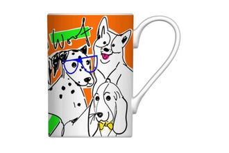 Portmeirion Mug Meirion Mug Bright Orange Dogs 350ml