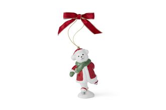 Sell Spode Christmas Tree Ornament Skating Teddy Bear 9.5cm
