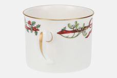 Royal Worcester Holly Ribbons Teacup Straight sided, No middle gold line outside cup 3 1/4" x 2 1/2" thumb 2
