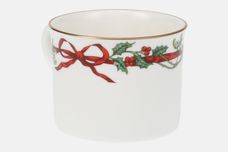 Royal Worcester Holly Ribbons Teacup Straight sided, No middle gold line outside cup 3 1/4" x 2 1/2" thumb 3