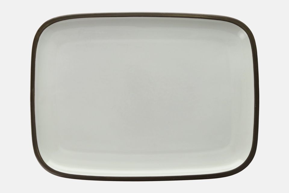 Denby Chevron Oblong Platter Thin Rim 13 3/4" x 10 1/4"