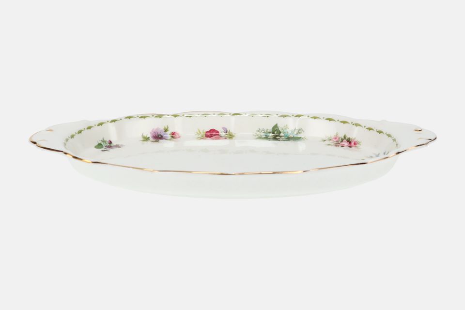Royal Albert Flower of the Month Series - Montrose Shape Tray (Giftware) Oval - Eared 10"