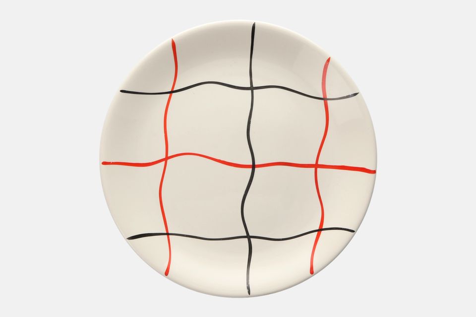 Meakin Check - Red & black Breakfast / Lunch Plate 9"