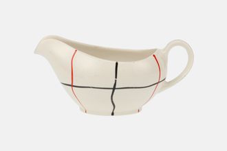 Meakin Check - Red & black Sauce Boat