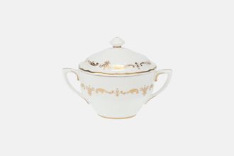 Royal Worcester Gold Chantilly Sugar Bowl - Lidded (Coffee)