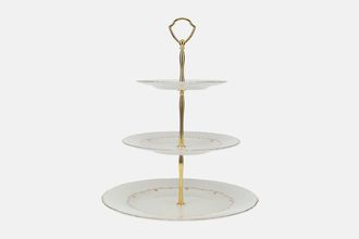 Royal Worcester Gold Chantilly 3 Tier Cake Stand