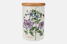Portmeirion Botanic Garden - Older Backstamps Storage Jar + Lid Clematis Florida-Virgins Bower 7 3/4" thumb 1