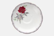 Royal Stafford Roses To Remember - Red Coffee Saucer Scalloped rim 4 7/8" thumb 1