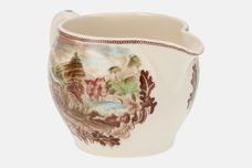 Johnson Brothers Historic America-Brown with Coloured Scenes Milk Jug Railroad, Little Falls. Valley of the Mohawk. 1/2pt thumb 3