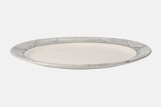 Churchill Parthenon - Grey Marble Oval Platter 12" thumb 2