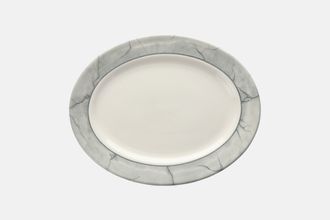 Churchill Parthenon - Grey Marble Oval Platter 12"