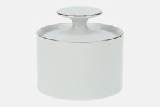 Thomas Medaillon Platinum Band - White with Thin Silver Line Sugar Bowl - Lidded (Coffee) 3" thumb 1