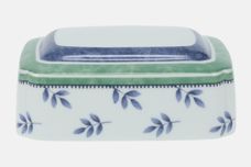 Villeroy & Boch Switch 3 Butter Dish Lid Only Green & Blue Stripes & Leaves Pattern thumb 1