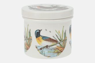 Portmeirion Birds of Britain - Backstamp 1 - Old Storage Jar + Lid Ceramic Lid 4 1/2" x 4"