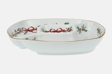 Royal Worcester Holly Ribbons Crudité 3 Sectioned Dish 10 5/8" x 10 5/8" thumb 2