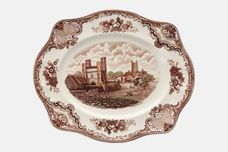 Johnson Brothers Old Britain Castles - Brown Oval Platter 14" thumb 1
