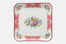 Royal Albert Lady Carlyle Tray (Giftware) Square, red trim 6 7/8" thumb 1