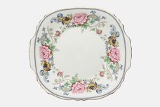 Crown Staffordshire Chelsea Manor Cake Plate Eared 9 3/8" thumb 1
