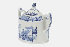 Furnivals Old Chelsea - Blue Sugar Bowl - Lidded (Tea) Two handles 4 1/2" x 5 1/2" thumb 3