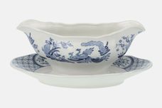 Furnivals Old Chelsea - Blue Sauce Boat and Stand Fixed thumb 1