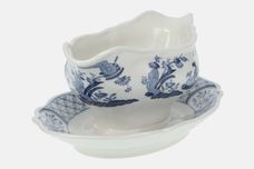 Furnivals Old Chelsea - Blue Sauce Boat and Stand Fixed thumb 2