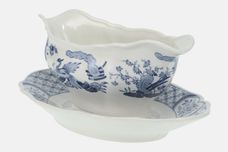 Furnivals Old Chelsea - Blue Sauce Boat and Stand Fixed thumb 3