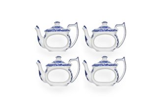 Spode Blue Italian Napkin Rings Set of 4 Teapots 6cm