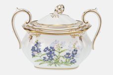 Spode Stafford Flowers - Y8519 Sugar Bowl - Lidded (Tea) Eared , Pentstemon - Polygala 4 3/4" x 3 3/4" thumb 1