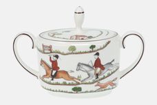 Wedgwood Hunting Scenes Sugar Bowl - Lidded (Tea) Eared 3 5/8" thumb 1