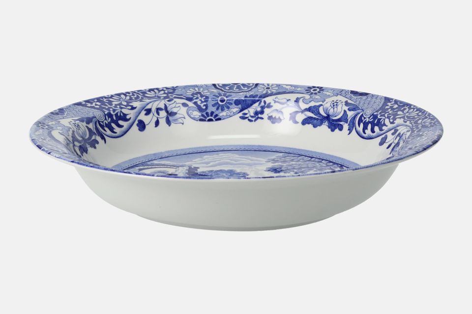 Spode Blue Italian Pie Dish Round. Imperial Cookware 10 1/2"