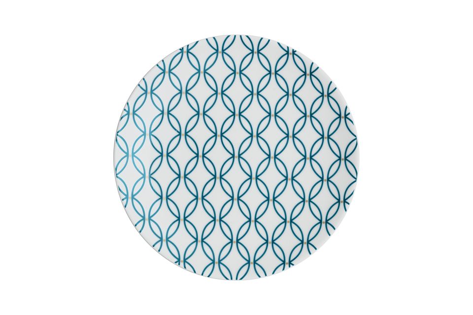 Denby Modern Deco Tea Plate Blue Accent 17.5cm