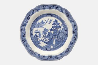 Wedgwood Willow - Blue Breakfast / Lunch Plate Wavy rim /less pattern 9"