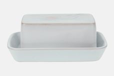 Denby Whisper - Stoneware Butter Dish + Lid Box shaped top thumb 1