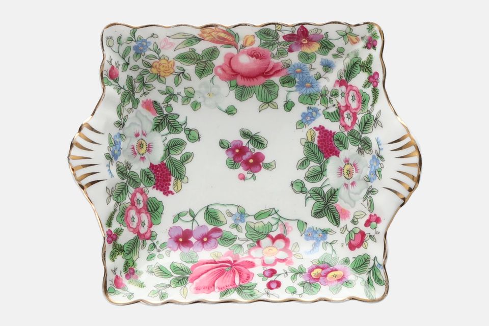 Crown Staffordshire Thousand Flowers Dish (Giftware) Square | Eared 4 1/2"