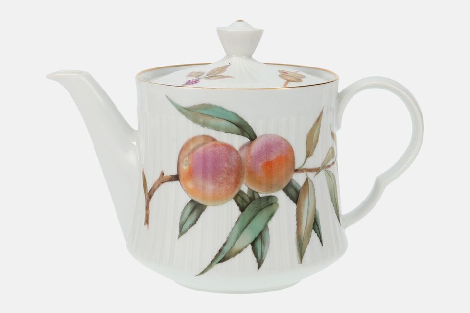 Royal Worcester Evesham - Ribbed - Gold edge Teapot 2pt