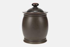 Denby Marrakesh Storage Jar + Lid Barrel shape, Plain - size is height without lid 6" thumb 1