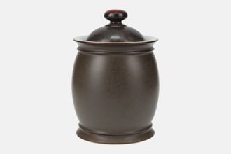 Denby Marrakesh Storage Jar + Lid Barrel shape, Plain - size is height without lid 6"