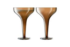LSA Epoque Pair of Champagne Saucers Amber Lustre 150ml thumb 1