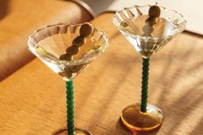 Klevering Glassware Pair of Champagne Saucers Perle | Green 150ml thumb 2