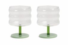 Klevering Glassware Pair of Stemmed Tumblers Mingle | Green 250ml thumb 1