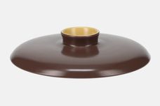 Poole Twintone Brazil Brown & Mustard C107 Vegetable Tureen Lid Only Brown with Mustard Lid thumb 1