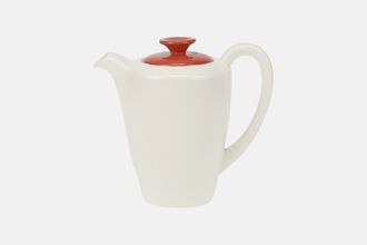 Poole Indian red and Magnolia Coffee Pot 3/4pt