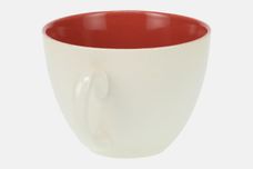 Poole Indian red and Magnolia Coffee Cup 2 3/4" x 2" thumb 2
