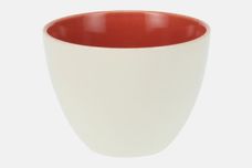 Poole Indian red and Magnolia Sugar Bowl - Open (Coffee) 2 3/4" x 2" thumb 1