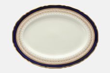 Royal Worcester Regency - Blue - Cream China Oval Platter 13 1/2" thumb 1