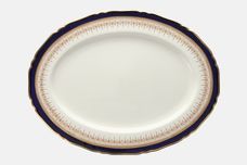 Royal Worcester Regency - Blue - Cream China Oval Platter 15 3/4" thumb 1