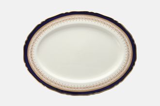 Royal Worcester Regency - Blue - Cream China Oval Platter 15 3/4"