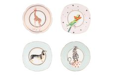 Yvonne Ellen Animal Tea Plates - Set of 4 16cm thumb 1